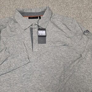 NWT KJUS Inverness Long Sleeve Polo Men's 56 XXL Gray Cashmere Blend Performance